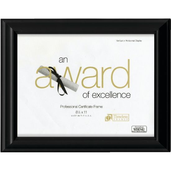 Picture of Timeless Frames Addison Award Frame, 8 1/2in x 11in, Black