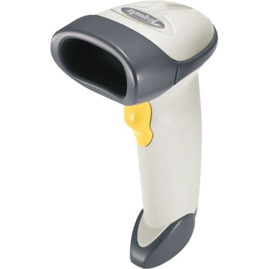 Picture of Zebra LS2208 General Purpose Bar Code Scanner - Cable Connectivity - 100 scan/s - 1D - Laser - Bi-directional - USB - Cash Register White