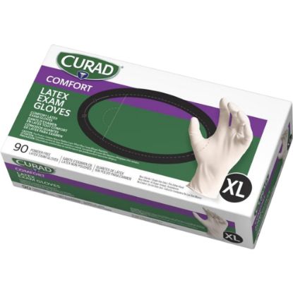 Picture of Curad Powder-Free Latex Exam Gloves, Extra-Large, Box Of 90