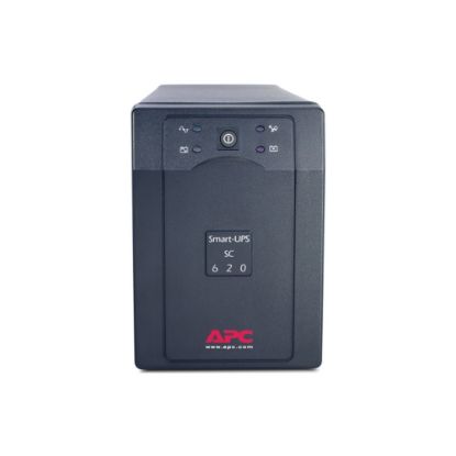 Picture of APC Smart-UPS SC 620VA - UPS - AC 230 V - 390 Watt - 620 VA - RS-232 - output connectors: 4 - gray