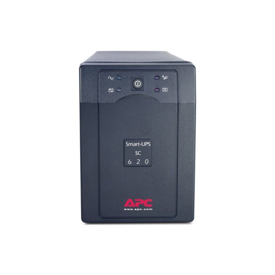 Picture of APC Smart-UPS SC 620VA - UPS - AC 230 V - 390 Watt - 620 VA - RS-232 - output connectors: 4 - gray