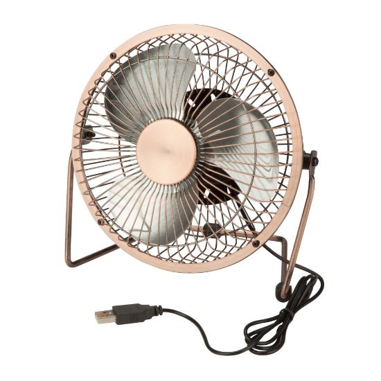 Picture of Honey-Can-Do USB-Powered Desk Fan, 6inH x 4 1/2inW x 6inD, Bronze