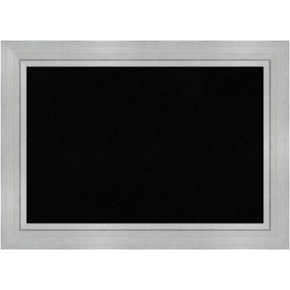 Picture of Amanti Art Cork Bulletin Board, 43in x 31in, Black, Romano Silver Wood Frame