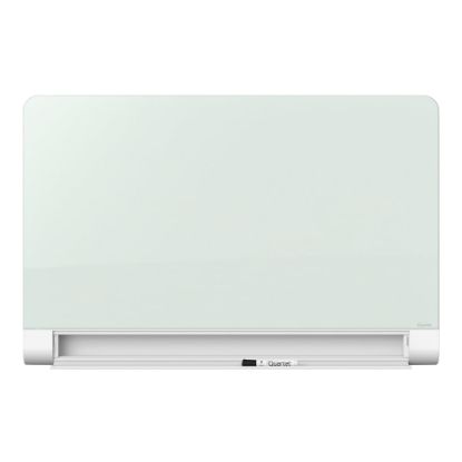 Picture of Quartet Horizon Magnetic Glass Unframed Dry-Erase Whiteboard With Concealed Tray, 85in x 48in, White