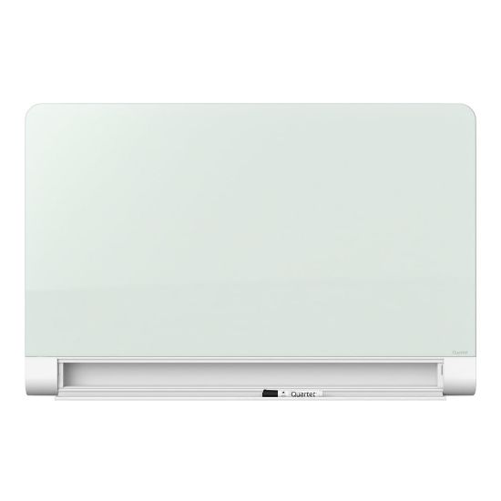 Picture of Quartet Horizon Magnetic Glass Unframed Dry-Erase Whiteboard With Concealed Tray, 85in x 48in, White