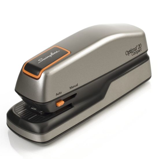 Picture of Swingline Optima 20 Compact Electric Stapler, 20 Sheets, Silver