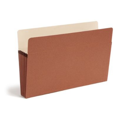 Picture of Smead Straight-Cut Tab Redrope File Pockets, Legal Size, 5 1/4in Expansion, 30% Recycled, Redrope, Box Of 50