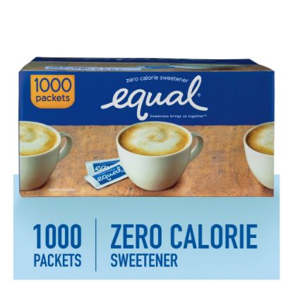 Picture of Equal Zero Calorie Original Sweetener, Box of 1,000 Sweetener Packets