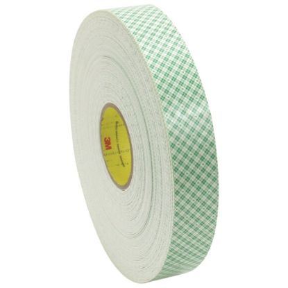 Picture of 3M Medium-Duty Double-Sided Foam Tape, 3in Core, 1/2in x 108ft, Natural