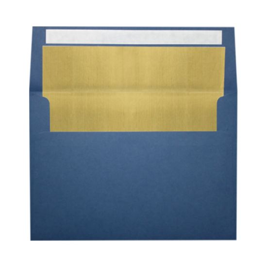 Picture of LUX Invitation Envelopes, A7, Peel & Stick Closure, Gold/Navy, Pack Of 250