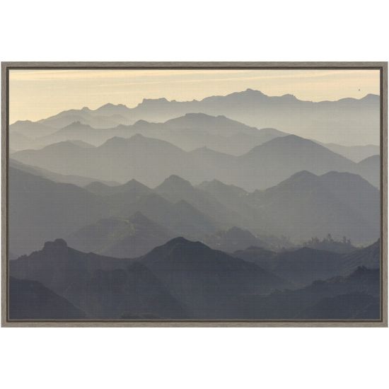 Picture of Amanti Art Santa Monica Mountains by Rob Sheppard Framed Canvas Wall Art Print, 23in x 16in, Graywash