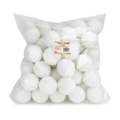 Picture of Hygloss Craft Foam Balls, 3 Inch, White, Pack Of 50