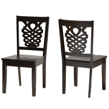 Picture of Baxton Studio Gervais Dining Chairs, Dark Brown, Set Of 2 Chairs