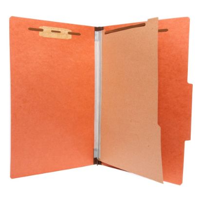 Picture of Folders With 1 Divider, 4 Fasteners, 2in Expansion, Legal Size, Red, Unit Of 20