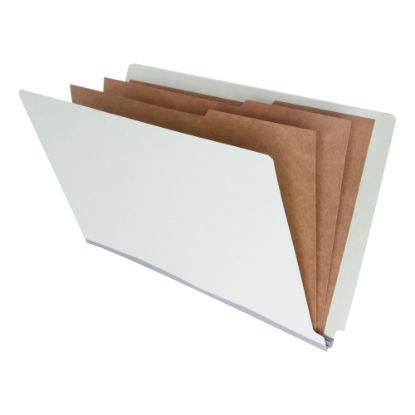 Picture of Folders With 3 Dividers, 2in Expansion, Legal Size, Green, Box Of 10