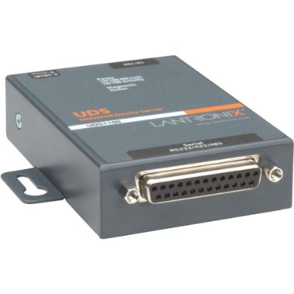 Picture of Lantronix UDS1100 - One Port Serial (RS232/ RS422/ RS485) to IP Ethernet Device Server - UL864, US Domestic 110VAC - Convert from RS-232, RS-485 to Ethernet using Serial over IP technology; UL864 Compliant; Wall Mountable, Rail Mountable