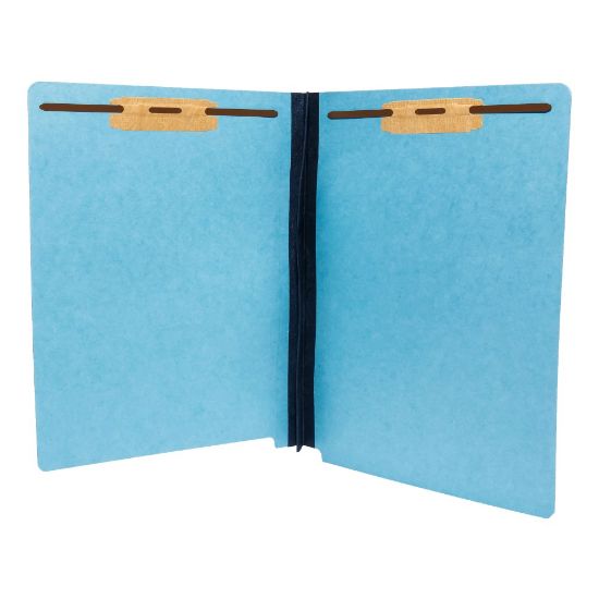 Picture of Expanding Pressboard Folders With 2 Fasteners, 2in Expansion, Letter Size, Light Blue, Box Of 25