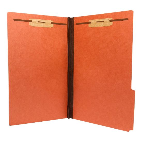 Picture of Pressboard Folders With 2 Fasteners, Legal Size, Red, Box Of 25