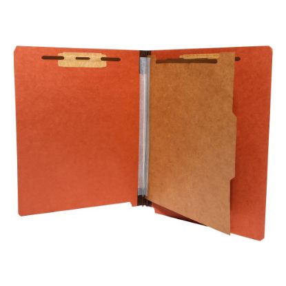 Picture of Folders With 1 Divider, 2in Expansion, Letter Size, Red, Fasteners, Box Of 20