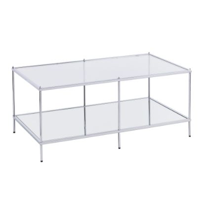 Picture of SEI Furniture Knox Glam Mirrored Cocktail Table, Rectangular, Chrome