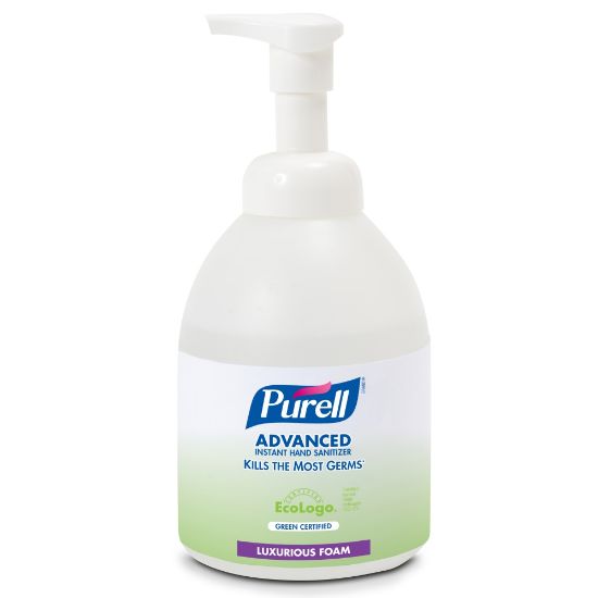 Picture of PURELL Hand Sanitizer Foam - Fragrance-free Scent - 18.1 fl oz (535 mL) - Pump Bottle Dispenser - Kill Germs - Hand, Skin - Clear - Non-aerosol, Anti-septic - 4 / Carton