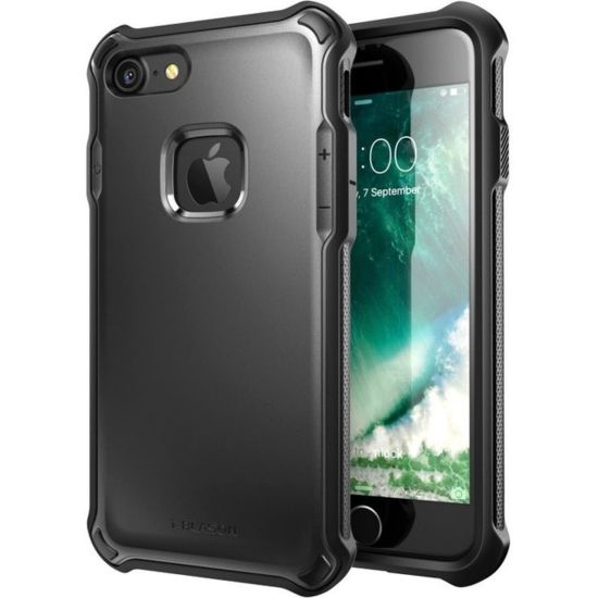 Picture of i-Blason iPhone 7 Venom Case - For Apple iPhone 7 Smartphone - Metallic Gray - Rubberized, Metallic - Impact Resistant, Drop Resistant, Anti-slip, Shock Resistant, Bump Resistant - Thermoplastic Polyurethane (TPU), Polycarbonate, Rubber