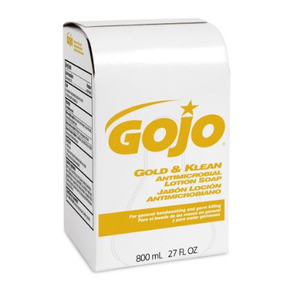 Picture of GOJO Gold & Klean Antimicrobial Lotion Soap, 800 mL refill