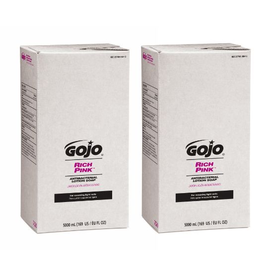 Picture of GOJO Rich Pink Antibacterial Lotion Hand Soap, Floral Scent, 169.07 Oz Bottle