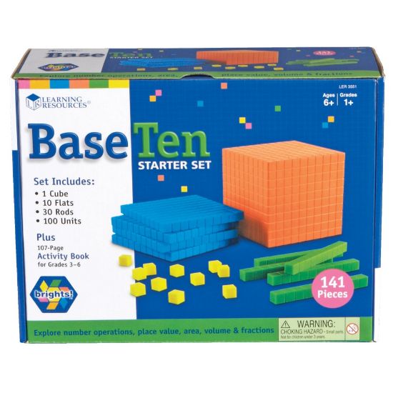 Picture of Learning Resources Brights! Base 10 Starter Set, Grades 1 - 9