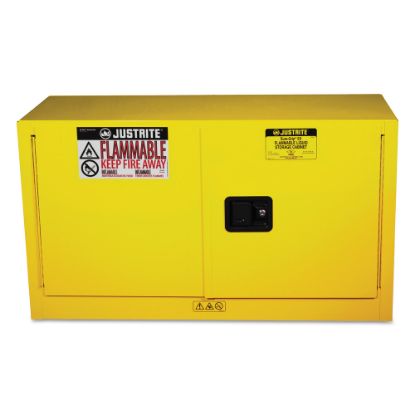 Picture of Yellow Piggyback Safety Cabinets, Self-Closing Cabinet, 17 Gallon