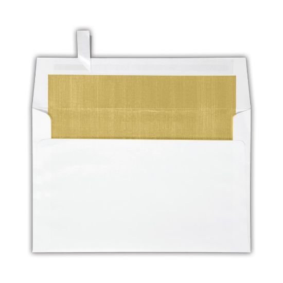 Picture of LUX Invitation Envelopes, A9, Peel & Press Closure, Gold/White, Pack Of 50