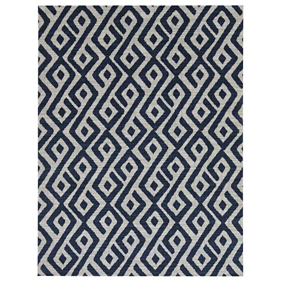 Picture of Foss Floors Area Rug, 6ftH x 8ftW, Abstract, Blue/White