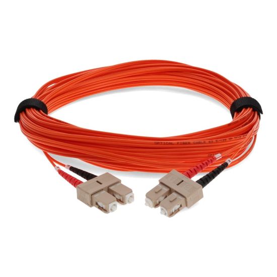 Picture of AddOn 30m SC OM1 Orange Patch Cable - Patch cable - SC/UPC multi-mode (M) to SC/UPC multi-mode (M) - 30 m - fiber optic - duplex - 62.5 / 125 micron - OM1 - halogen-free - orange