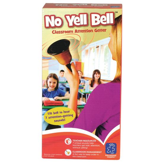 Picture of Educational Insights No Yell Bell Classroom Attention-Getter, 10in x 4in, Gold/Black, Pre-K - Grade 5