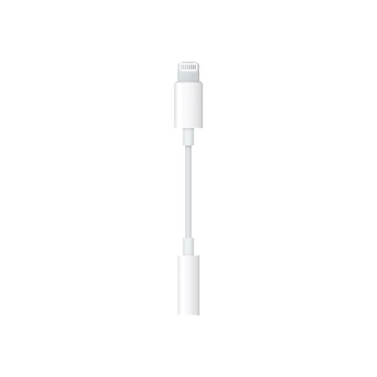 Picture of Apple Lightning to 3.5 mm Headphone Jack Adapter - Lightning/Mini-phone Audio Cable for iPhone, iPad, Headphone, iPod - First End: 1 x 8-pin Lightning - Male - Second End: 1 x Mini-phone Stereo Audio - Female