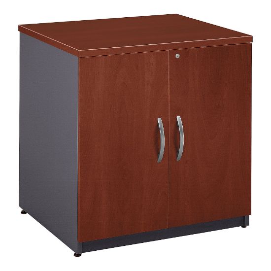 Picture of Bush Business Furniture Components Storage Cabinet, 30inW, Hansen Cherry/Graphite Gray, Standard Delivery