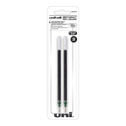 Picture of uni-ball 207 Impact Gel Pen Refills, Bold Point, 1.0 mm, Black, Pack Of 2 Refills