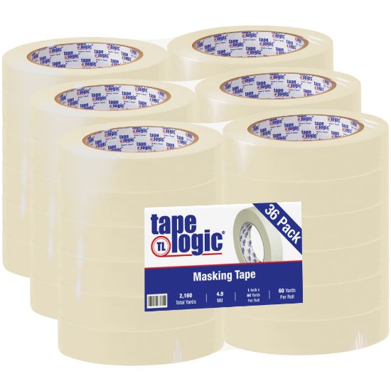 Picture of Tape Logic 2200 Masking Tape, 3in Core, 1in x 180ft, Natural, Case Of 36