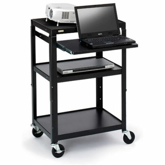 Picture of Bretford Basics Adjustable Projector Cart A2642NS-P5 - Cart - for projector / notebook - steel - black powder - screen size: up to 20in