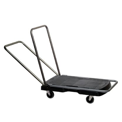 Picture of Rubbermaid Triple Trolley Utility Cart, 20 1/2inW x 32 1/2inD, Black