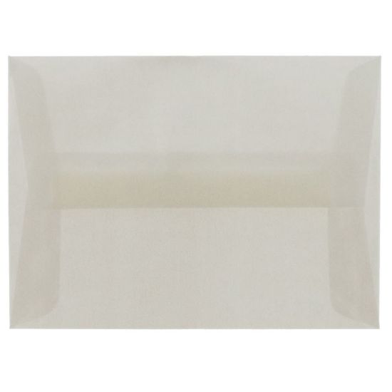 Picture of JAM Paper Translucent Envelopes, #4 Bar (A1), Gummed Seal, Platinum, Pack Of 25