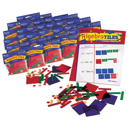 Picture of Learning Resources Algebra Tiles Classroom Sets, Grades 6 - 12, Pack Of 30