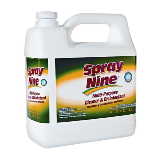 Picture of Spray Nine Heavy-Duty Cleaner/Degreaser w/Disinfectant - Liquid - 128 fl oz (4 quart) - 4 / Carton - Clear