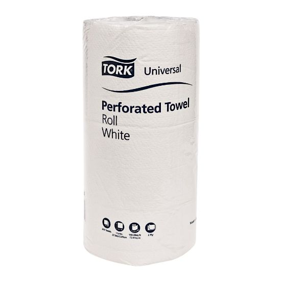 Picture of SCA Tissue Tork Universal 2-Ply Paper Towels, 100% Recycled, 210 Sheets Per Roll, Pack Of 12 Rolls