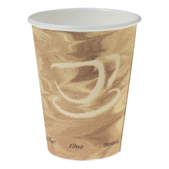 Picture of Solo Cup Mistique Polycoated Hot Paper Cups, 12 Oz, Brown, 50 Cups Per Sleeve, Case Of 20 Sleeves