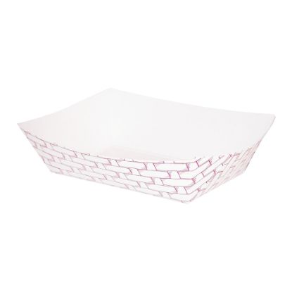 Picture of Boardwalk Paper Food Baskets, 1 Lb Capacity, Red/White, Carton Of 1,000 Baskets