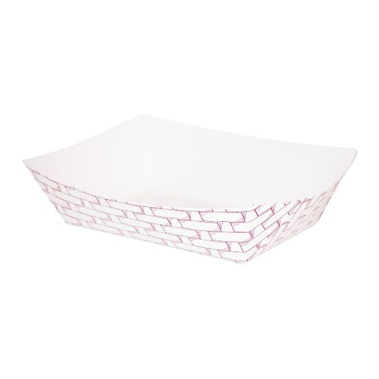 Picture of Boardwalk Paper Food Baskets, 1 Lb Capacity, Red/White, Carton Of 1,000 Baskets