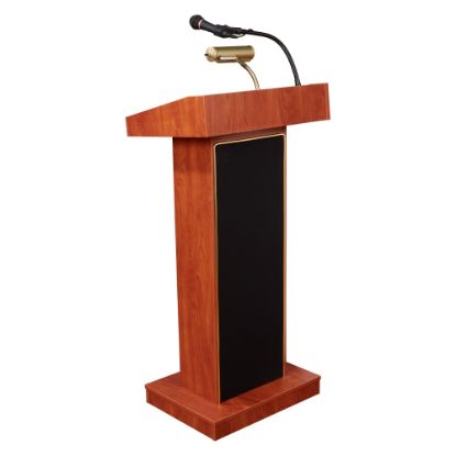 Picture of Oklahoma Sound The Orator Lectern & Wireless Handheld Microphone, Wild Cherry