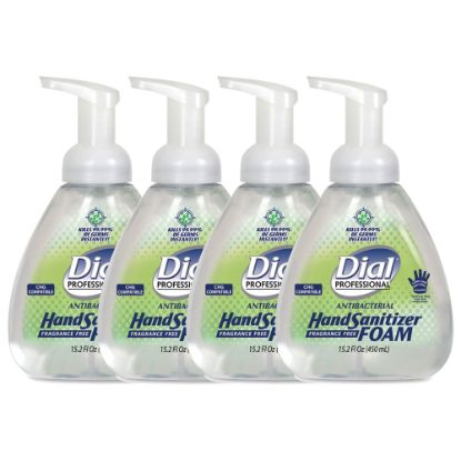 Picture of Dial Antibacterial Foaming Hand Sanitizer, No Fragrance, 450 Ml, Case Of 4