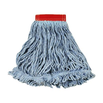 Picture of Rubbermaid Wet Mop Head, Super Stitch, Cotton Blend, Red, Case Of 6